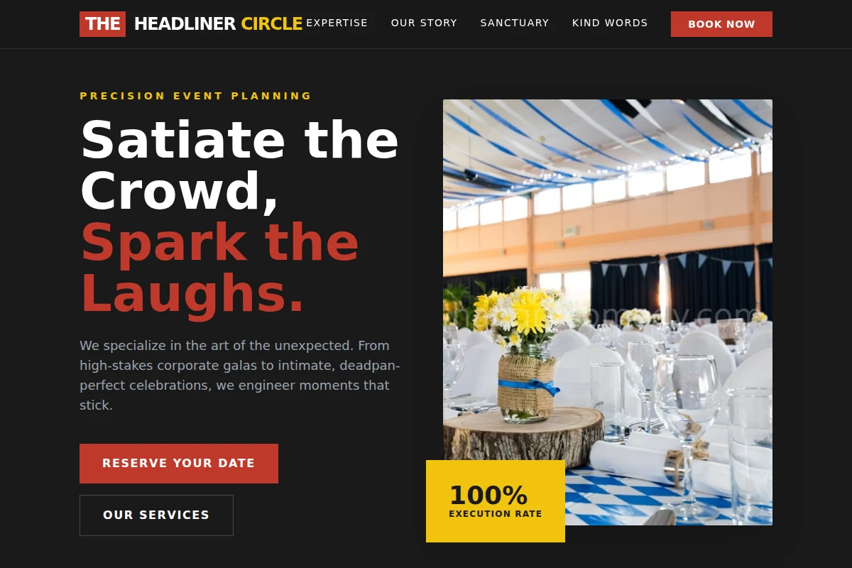Deadpan Event Planning